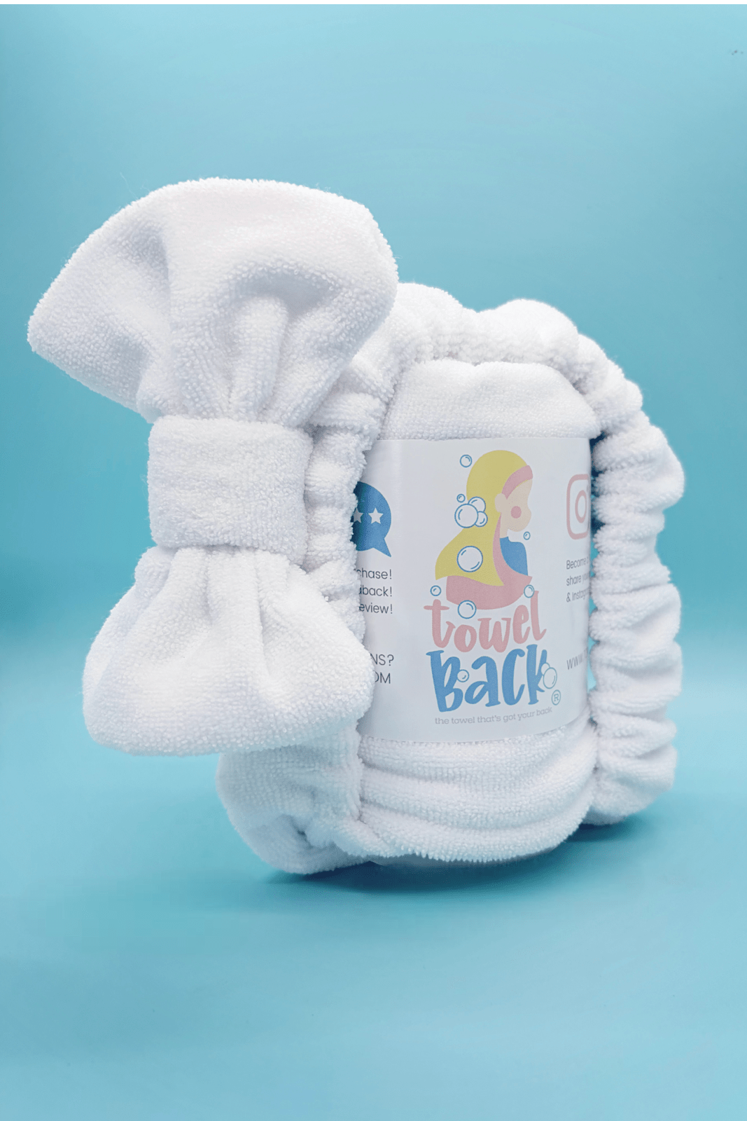 Jada Bow White Microfiber Towel Back - Towel Back